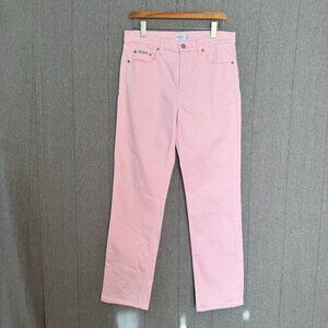 90s Vintage CK Calvin Klein Pink High Rise Straight Leg Stretch Jeans Size 8